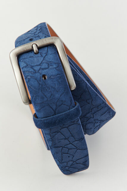 Pasek Zamszowy Graatowy ze Wzorem Paulo