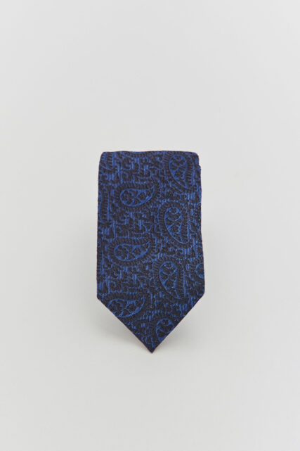 Krawat Niebieski Paisley Paulo