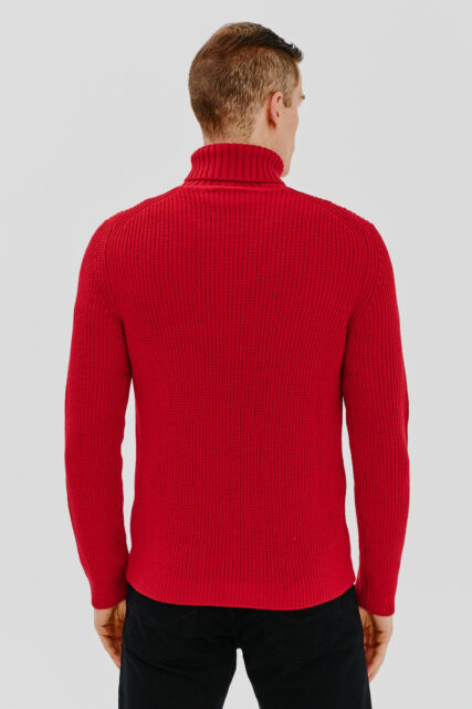 Sweter z Golfem Orlin Czerwony JOOP