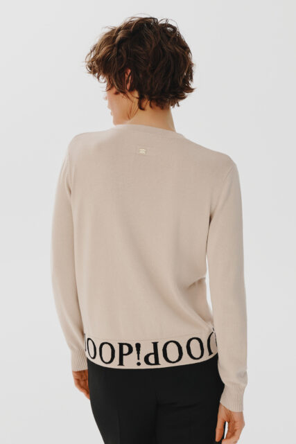 Sweter damski Beżowy z Logo JOOP