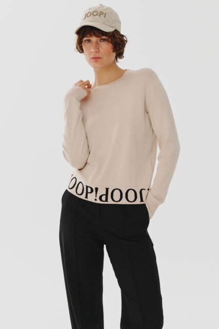 Sweter damski Beżowy z Logo JOOP