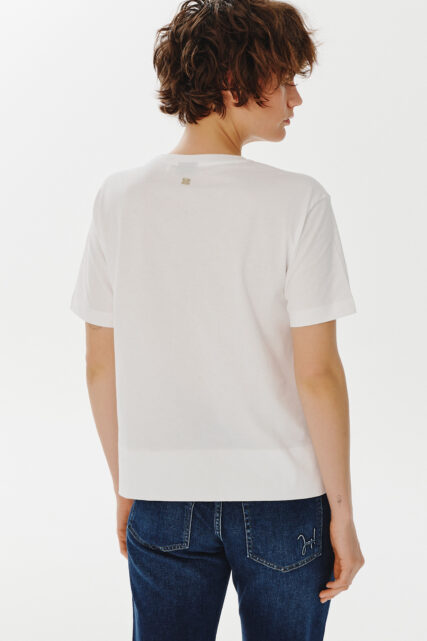 T-shirt damski Biały Gładki JOOP