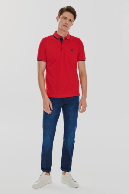Koszulka męska Polo Czerwona Pierre Cardin