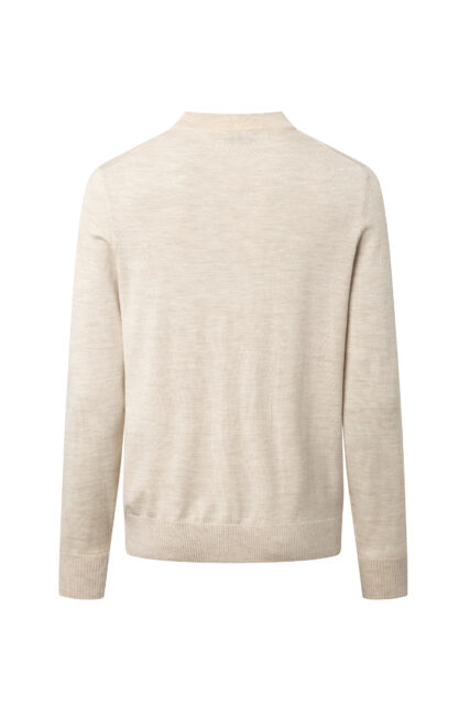 Sweter Davide z Wełny Merino Jasnobeżowy JOOP
