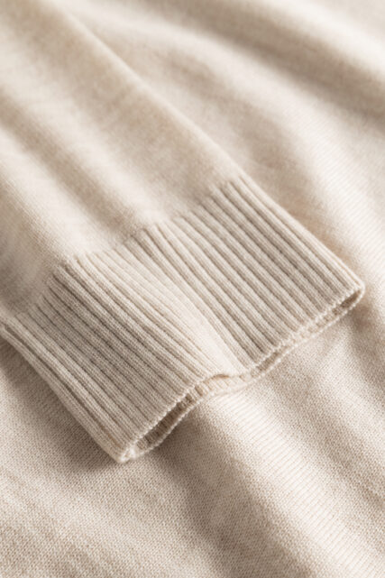 Sweter Davide z Wełny Merino Jasnobeżowy JOOP