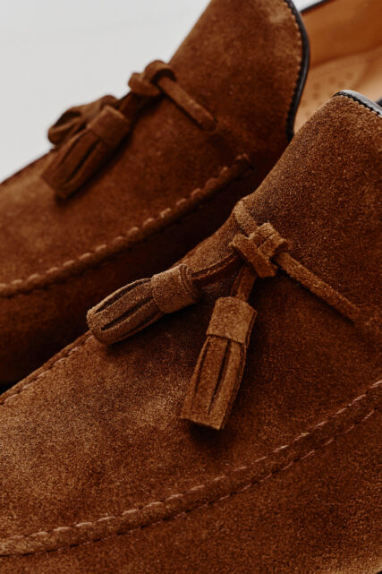 Buty Męskie Tassel Loafers Czekoladowe Paulo