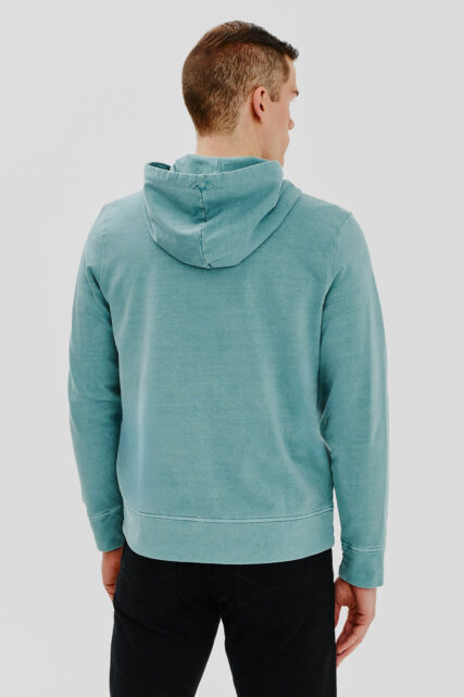 Bluza Miętowa Rozpinana z Kapturem Pierre Cardin