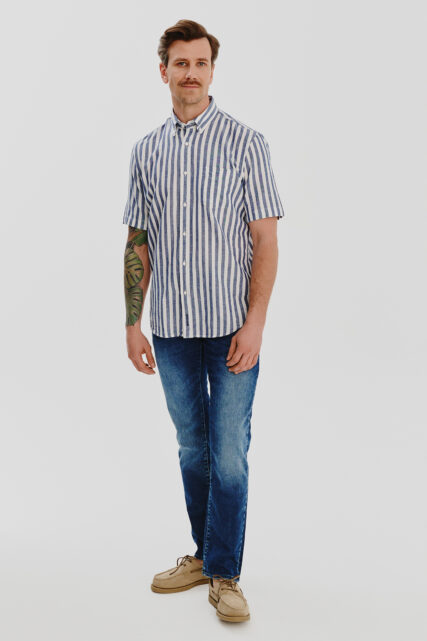Spodnie Lyon Jeans Niebieskie z Wytarciami Pierre Cardin