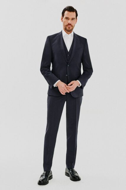 Marynarka Garniturowa New Grant Granatowa Pierre Cardin