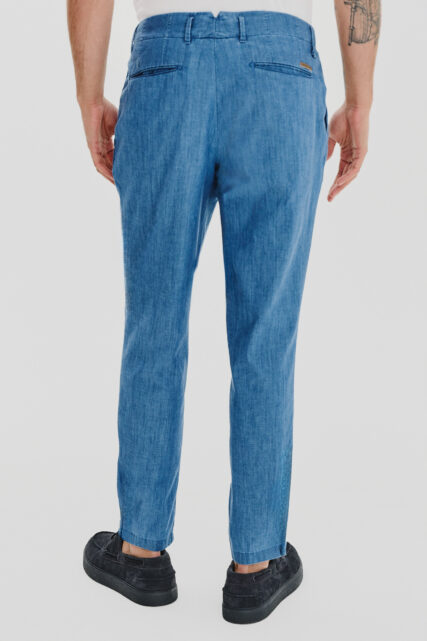 Spodnie Curt Chino Bawełniane Niebieskie Pierre Cardin
