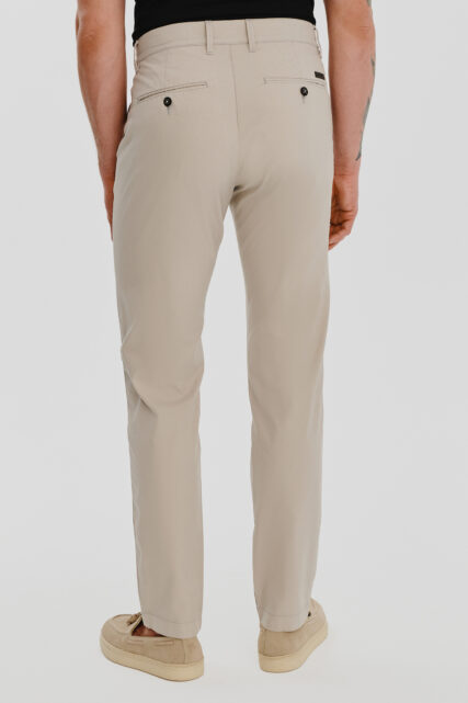 Spodnie Chino Calais Beżowe Mikrowzór Pierre Cardin