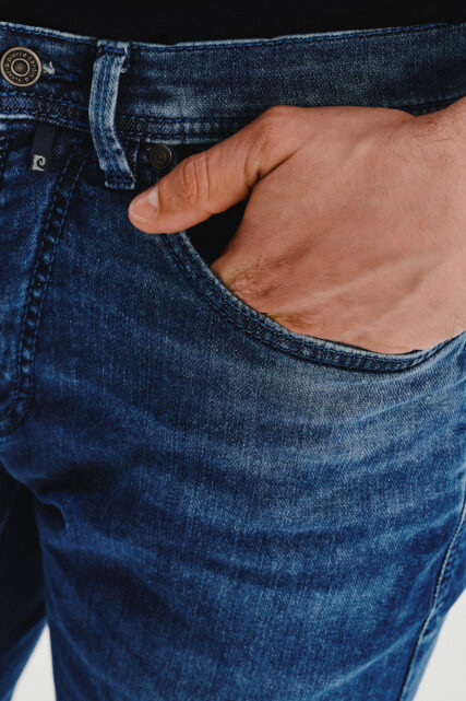 Spodnie Lyon Jeans Niebieskie z Wytarciami Pierre Cardin