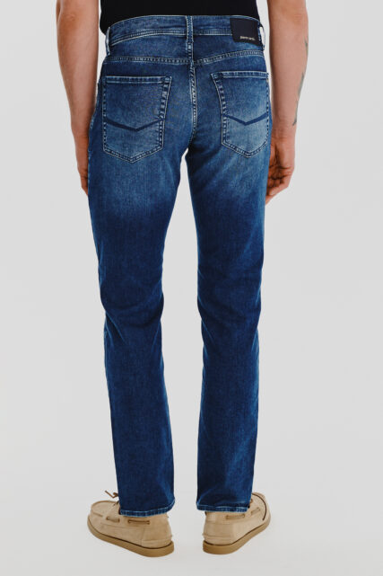 Spodnie Lyon Jeans Niebieskie z Wytarciami Pierre Cardin