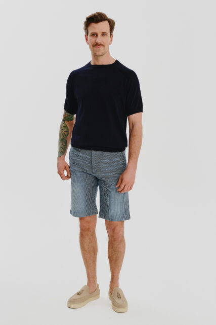 Szorty Chino w Prążek Pierre Cardin