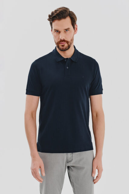 Koszulka Polo Granatowa Pique Pierre Cardin