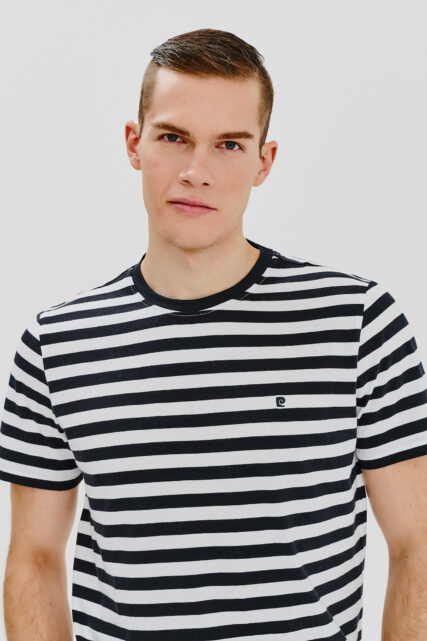 T-shirt Bawełniany w Paski Pierre Cardin