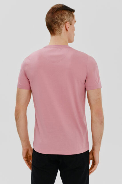T-shirt Różowy Gładki Pierre Cardin