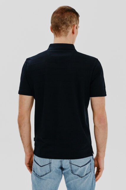 Koszulka Polo Granatowa z Kieszonką Pierre Cardin