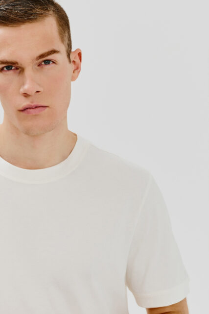 T-shirt Bawełniany Ecru Pierre Cardin