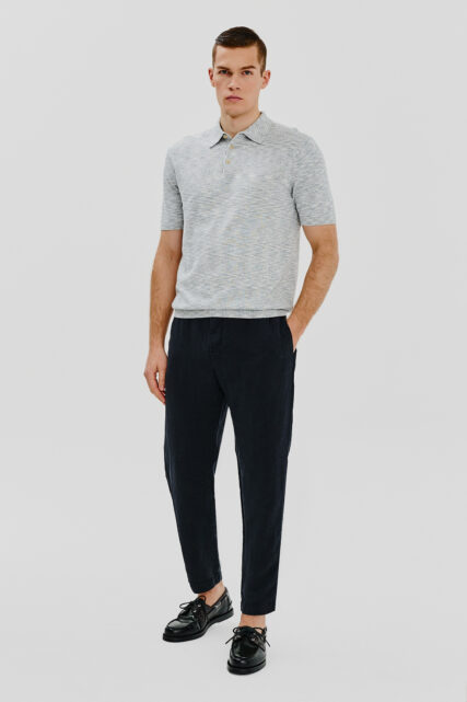Koszulka Polo Dzianinowa z Lnem Pierre Cardin