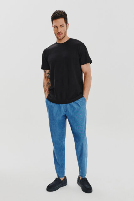 Spodnie Curt Chino Bawełniane Niebieskie Pierre Cardin