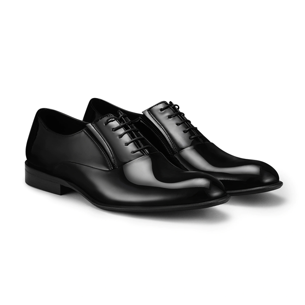 Buty męskie Oxford Czarne Lakierowane Paulo