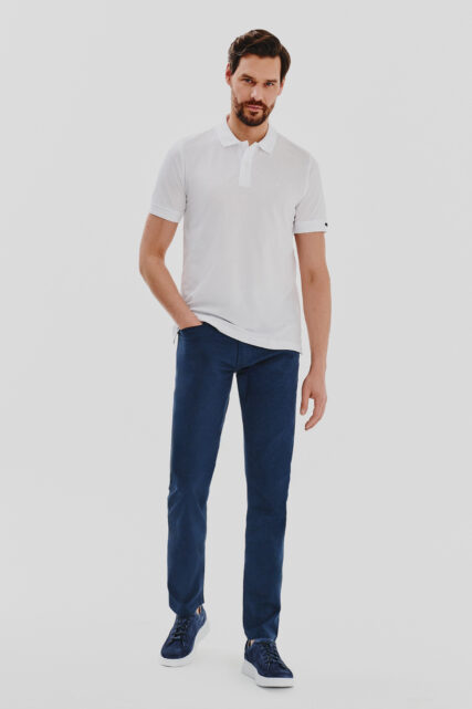 Spodnie z Lekkiej Tkaniny Granatowe Pierre Cardin