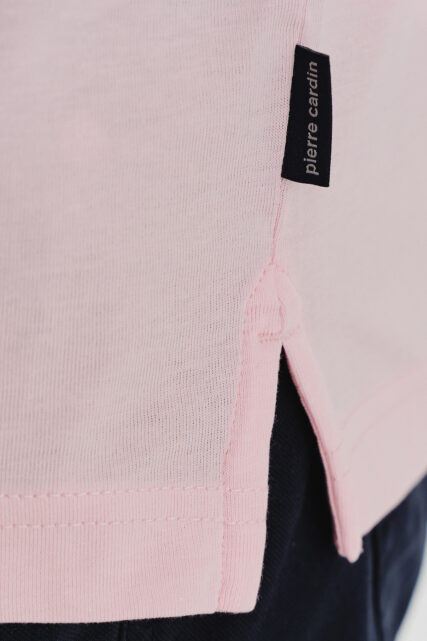 T-shirt Bawełniany Różowy z Nadrukiem Pierre Cardin