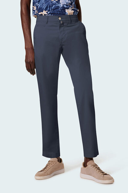Spodnie Chino Bawełniane Granatowe Pierre Cardin