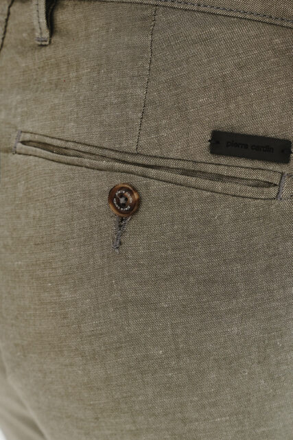 Spodnie Chino Colmar Zielone z Lnem Pierre Cardin