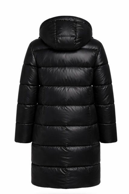Czarna Pikowana Kurtka z Kapturem JOOP