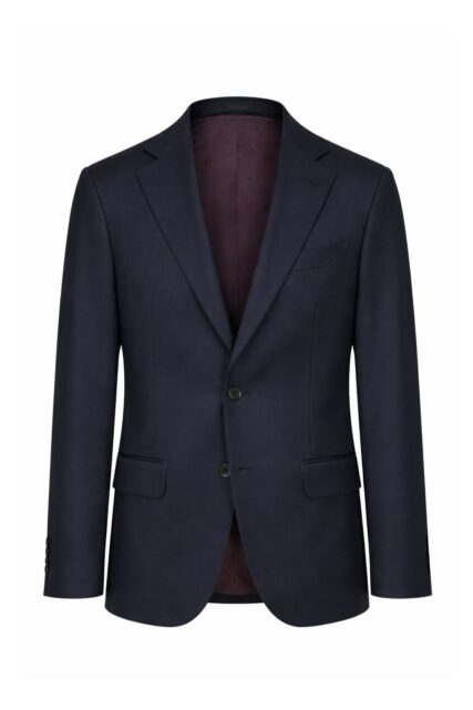 Czarna Marynarka Garniturowa z Wełny Jagnięcej Paulo