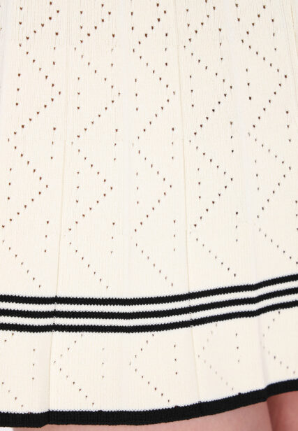 Dzianinowa Spódnica Ażurowa Off-White DreiMaster