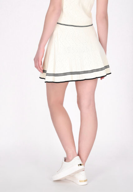 Dzianinowa Spódnica Ażurowa Off-White DreiMaster