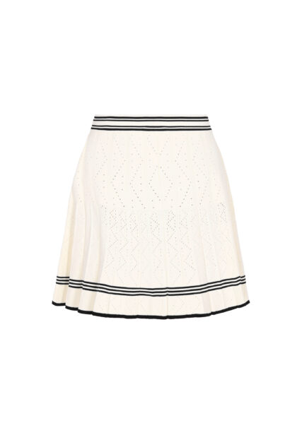Dzianinowa Spódnica Ażurowa Off-White DreiMaster