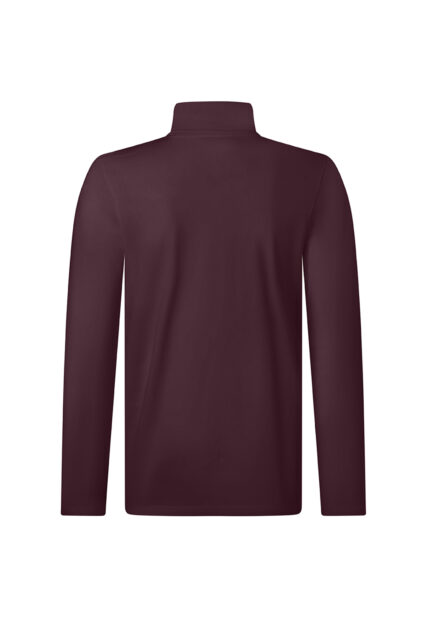 T-shirt Longsleeve z Golfem Bordowy Pierre Cardin