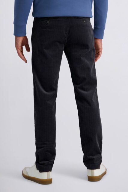 Spodnie Chino Colmar Grafitowe z Mikrowzorem Pierre Cardin