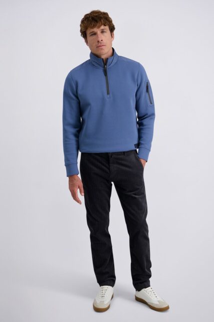 Spodnie Chino Colmar Grafitowe z Mikrowzorem Pierre Cardin