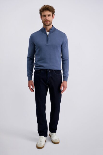 Granatowe Jeansy Lyon z Kaszmirem Pierre Cardin