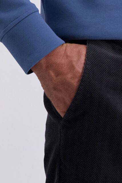 Spodnie Chino Colmar Grafitowe z Mikrowzorem Pierre Cardin