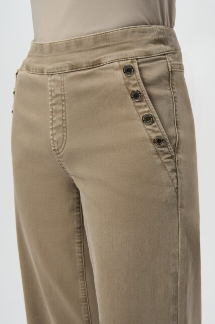 Jeansy o Kroju Wide Leg Beżowe Joseph Ribkoff