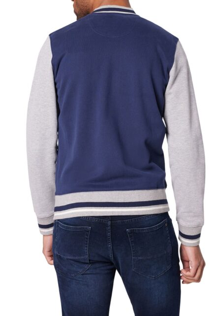 Bluza w Stylu College Niebiesko-Szara Pierre Cardin
