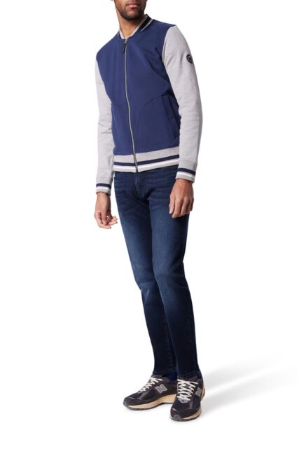 Bluza w Stylu College Niebiesko-Szara Pierre Cardin