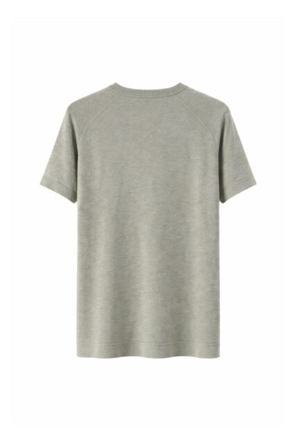 Oliwkowy T-shirt z Tencelu i Lnu Paulo