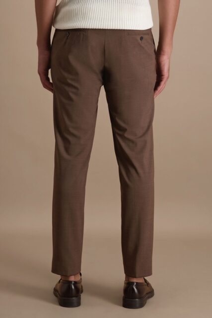 Brązowe Spodnie Garniturowe Massa Baldessarini