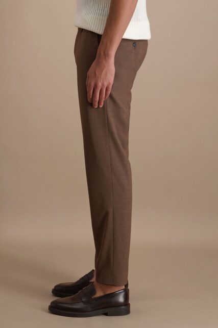 Brązowe Spodnie Garniturowe Massa Baldessarini