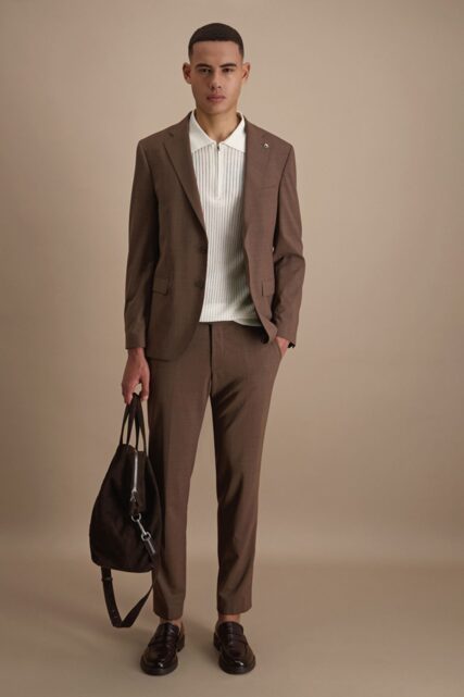 Brązowa Marynarka Garniturowa Serano Baldessarini