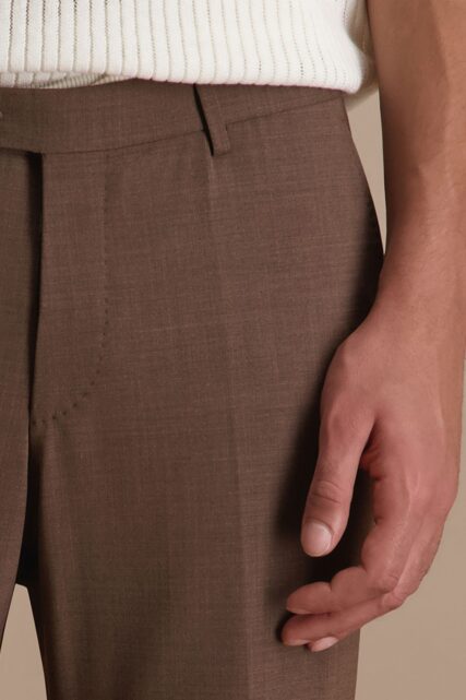 Brązowe Spodnie Garniturowe Massa Baldessarini