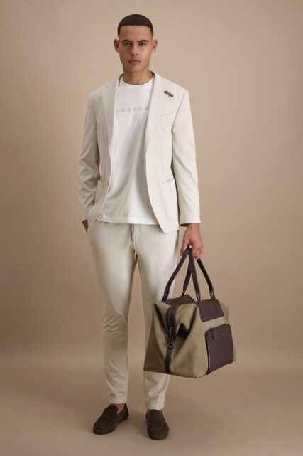 Spodnie Garniturowe Cross Beżowe Baldessarini