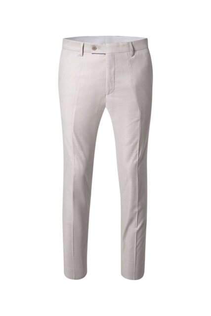 Spodnie Garniturowe Massa Beżowo-Szare Baldessarini